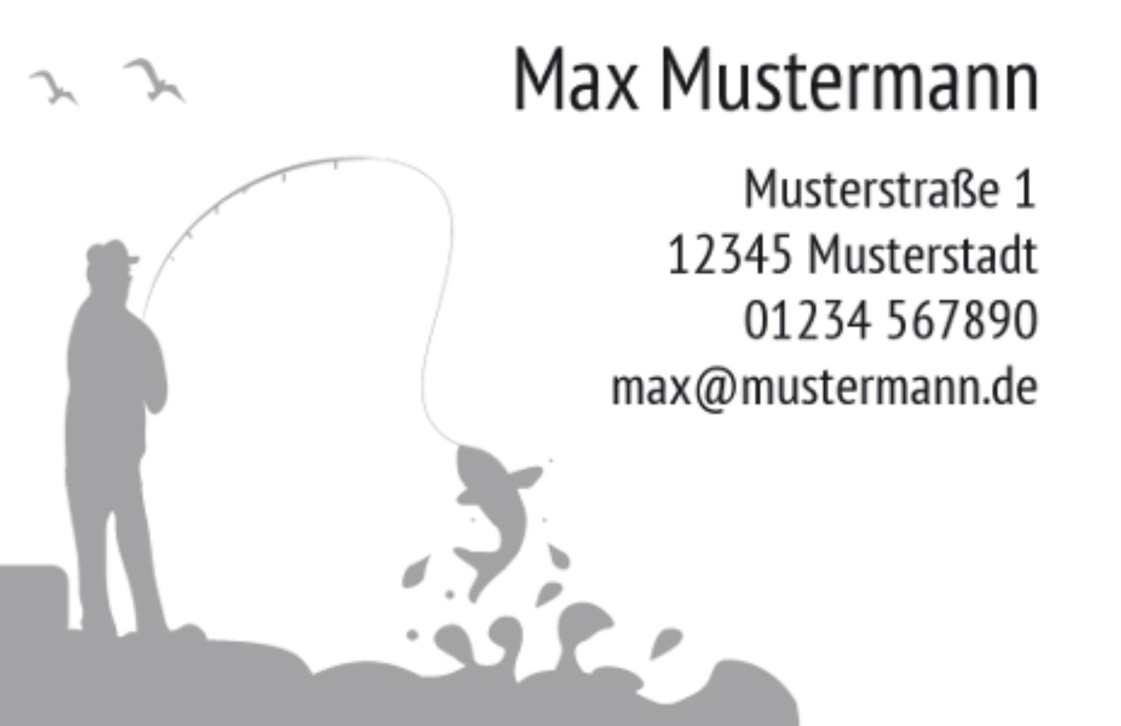 Visitenkarte Design Fischer Muster