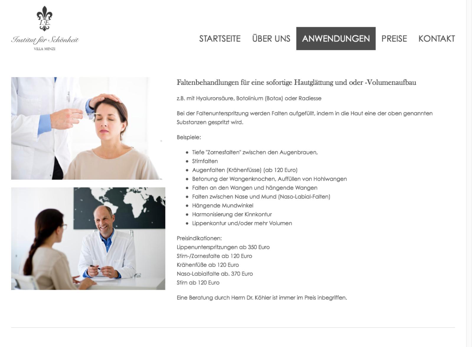 Faltenunterspritzung, Lippenunterspritzung, Naso-Labialfalte, Stirnfalten, Augenfalten - Stuttgart, Ludwigsburg, Markgröningen