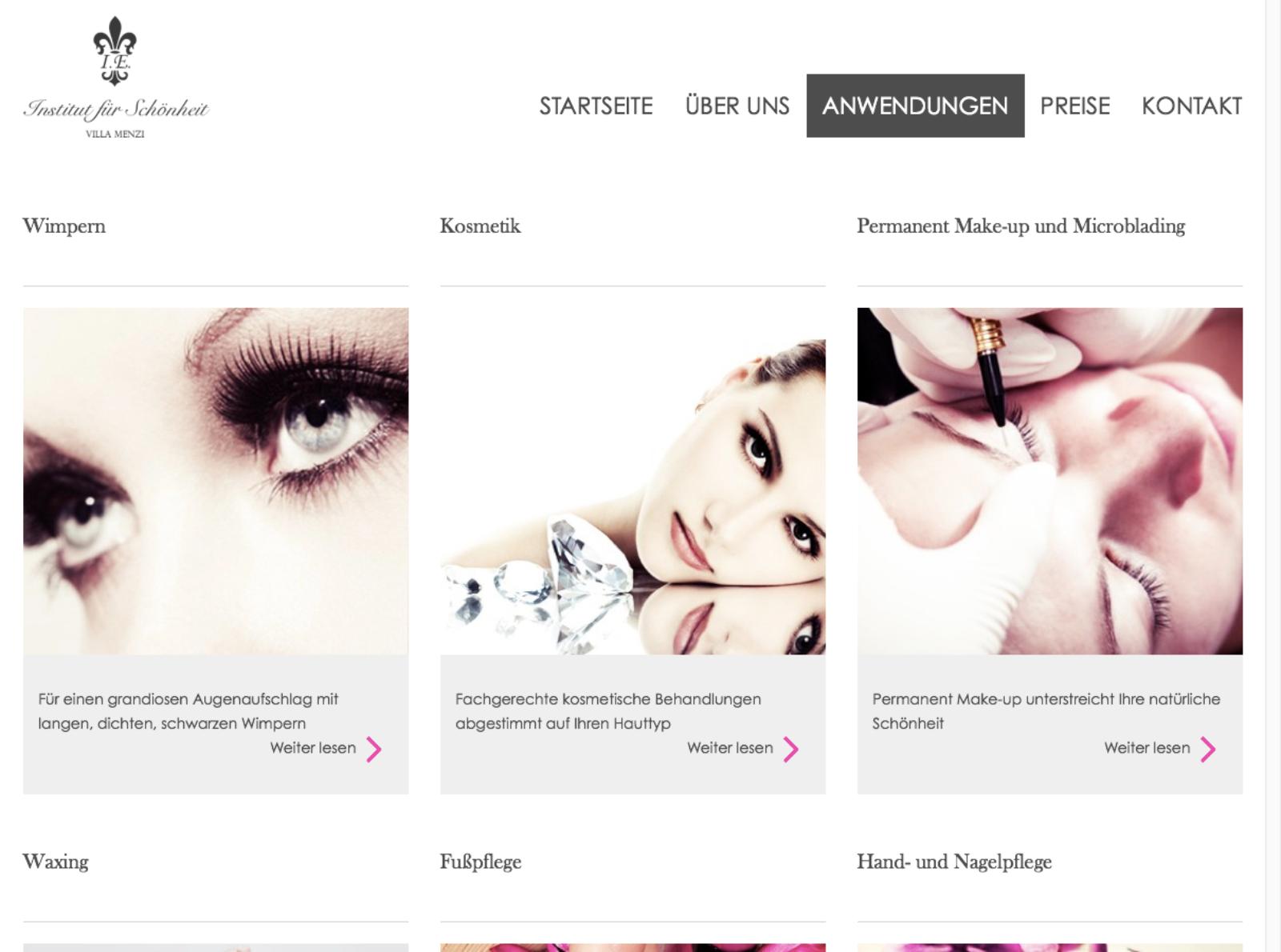 Faltenunterspritzung, Microblading, Waxing, Kosmetik und vieles mehr im Kosmetikstudio Villa Menzi